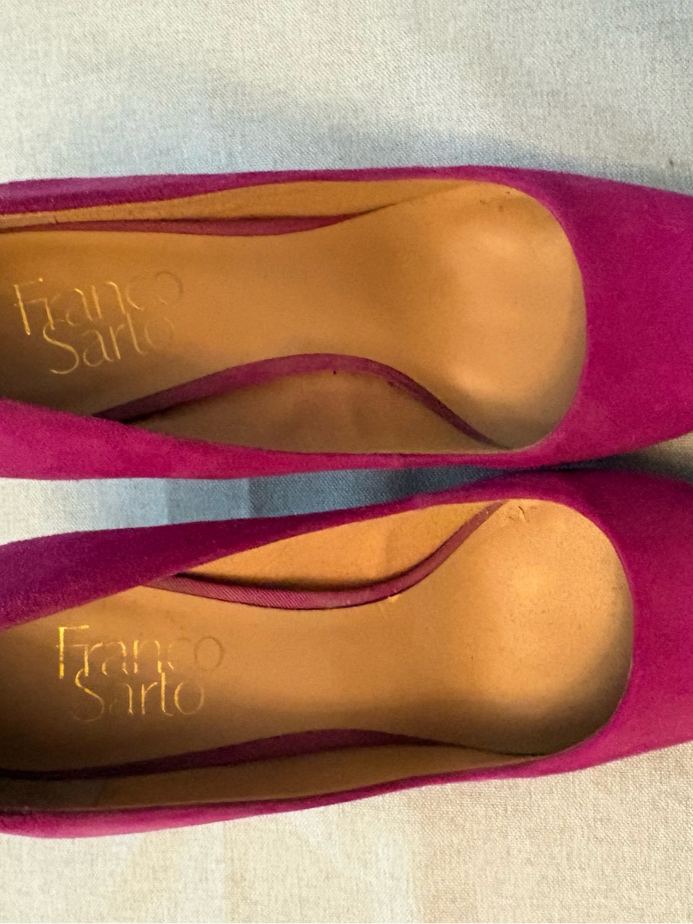 Franco Sarto Magenta Suede 3.5” Wedge.